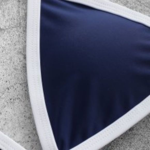 Navy Triangle Bikini Set - Picture 2 of 2